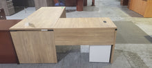 Load image into Gallery viewer, NEW 6 x 6 Oak Linea Italia L-Shape Desk