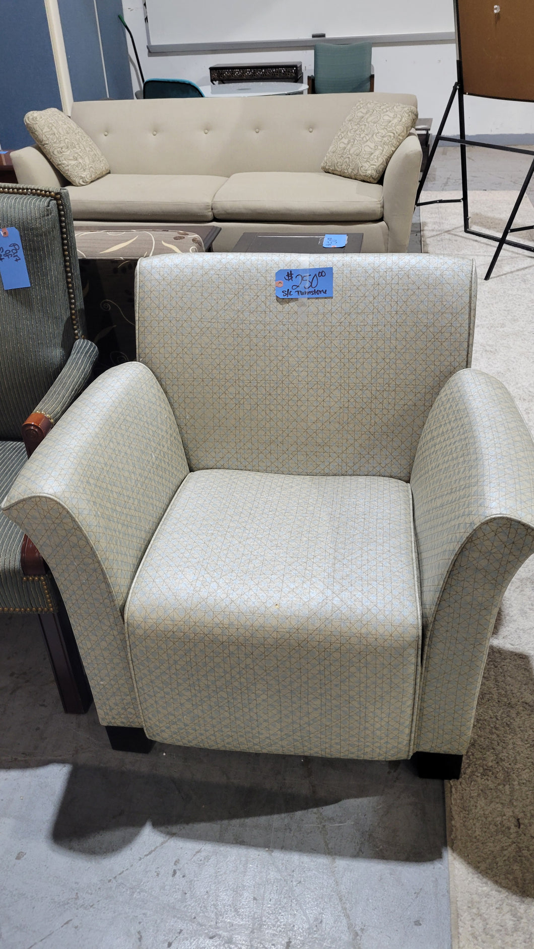 Beige and Gray Turnstone Club Chair