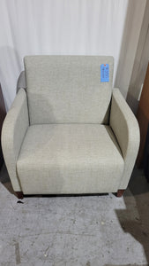 Beige Fabric Club Chair