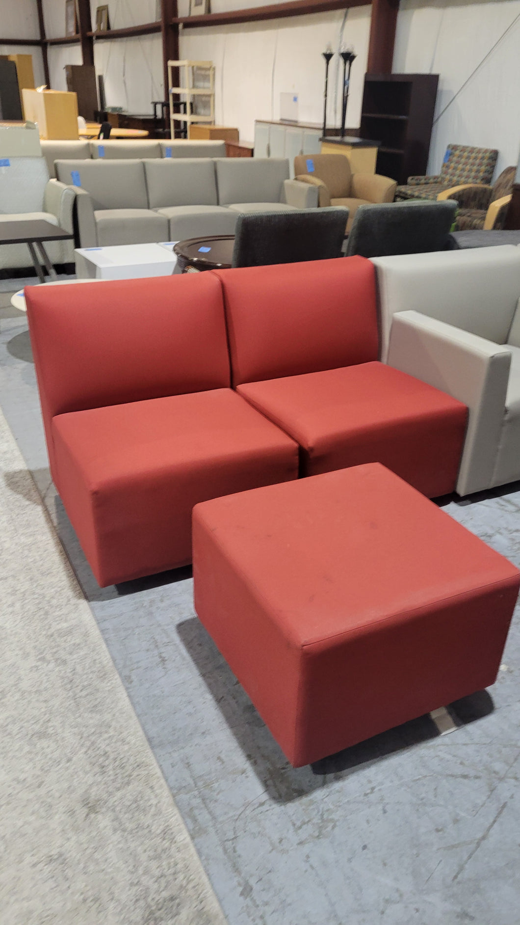 Red Fabric Club Chair