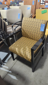 Tan Fabric and Espresso Guest Chair