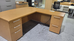 Maple L-Shaped Desk