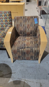 Maple and Fabric Club Chair