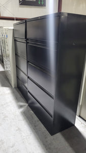 Black Metal Lateral File Cabinet