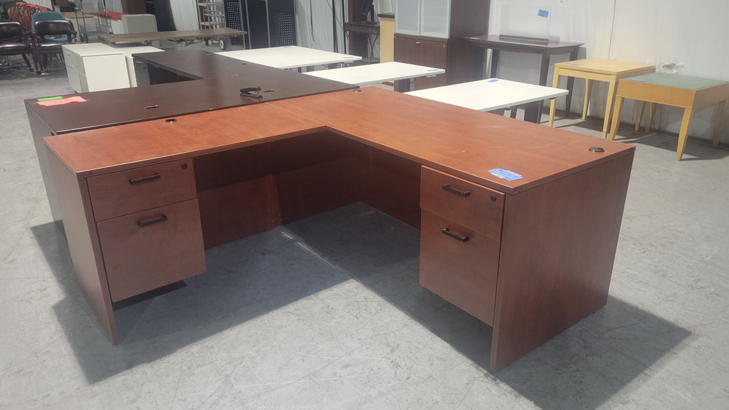 Cherry L-Shape Desk