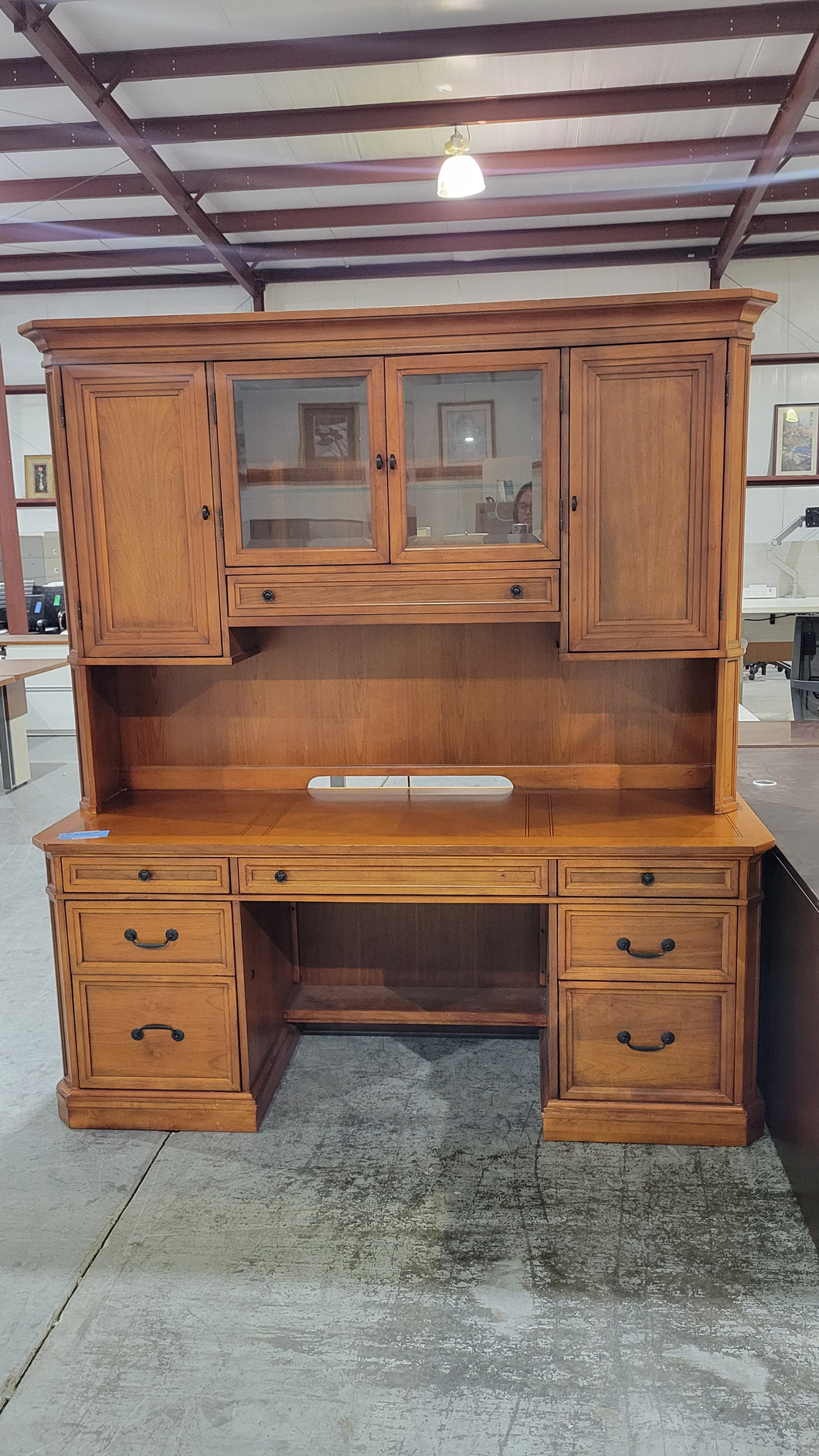 Traditional Executive Desk and Hutch