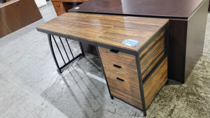 Black and Wood Grain Residential Desk