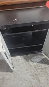 Gray and Black Storage Cabinet