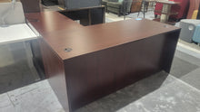 Load image into Gallery viewer, L-Shape Mahogany Desk
