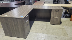 Newport Gray L-Shape Desk