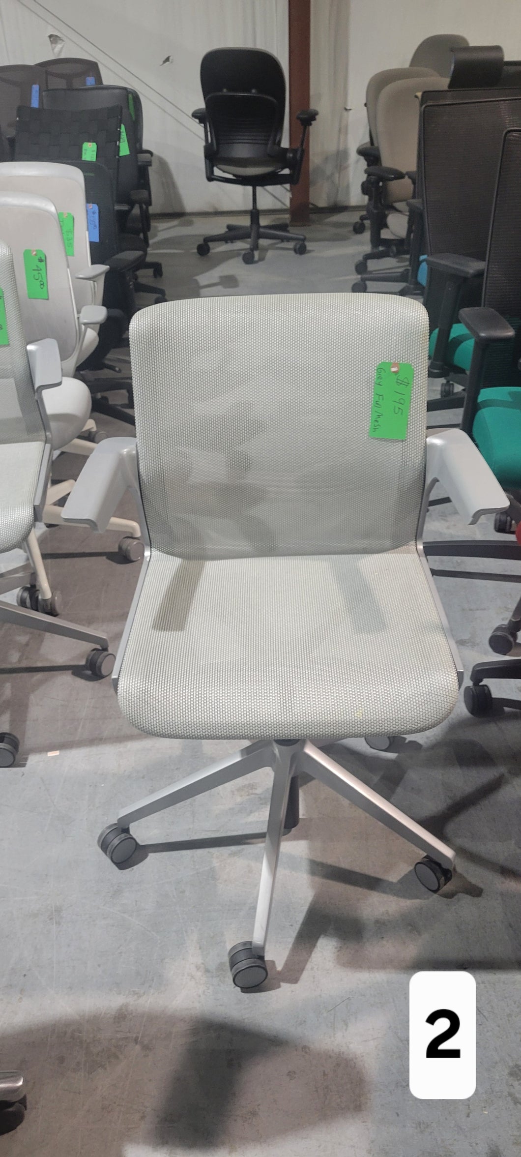 Gray Full Mesh Fixed Arm Task Chair