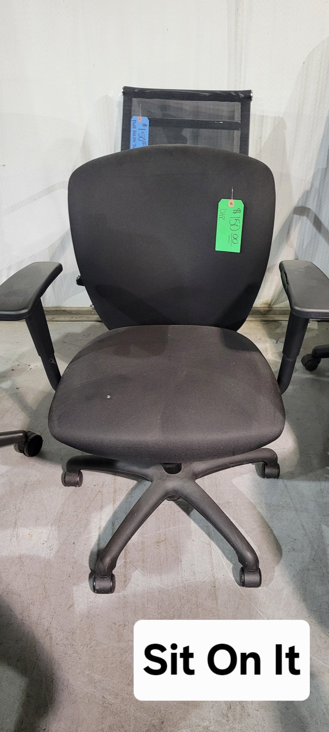 Black Sit-On-It Task Chair