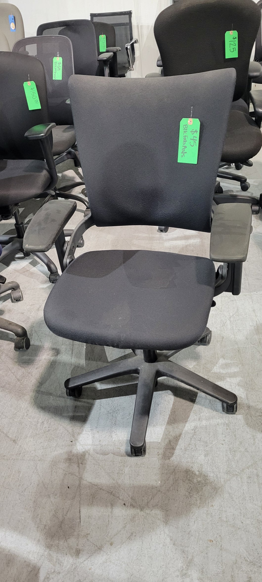 Black Square Backed Task Chair