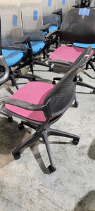 Burgandy All Steel Fixed-Arm Task Chair