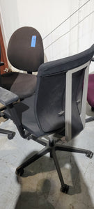 Black Square Backed Fabric Task Chair