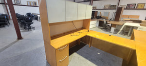 72" W x 107" D Blonde L-Shape Desk