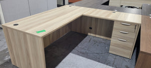 6 x 6 L-Shape American Elm Desk