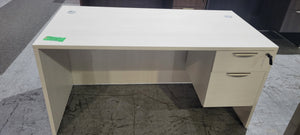 60" x 30" Arcadia White Desk