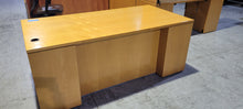 Load image into Gallery viewer, 6&#39; Blonde Double Pedestal Straight Desk
