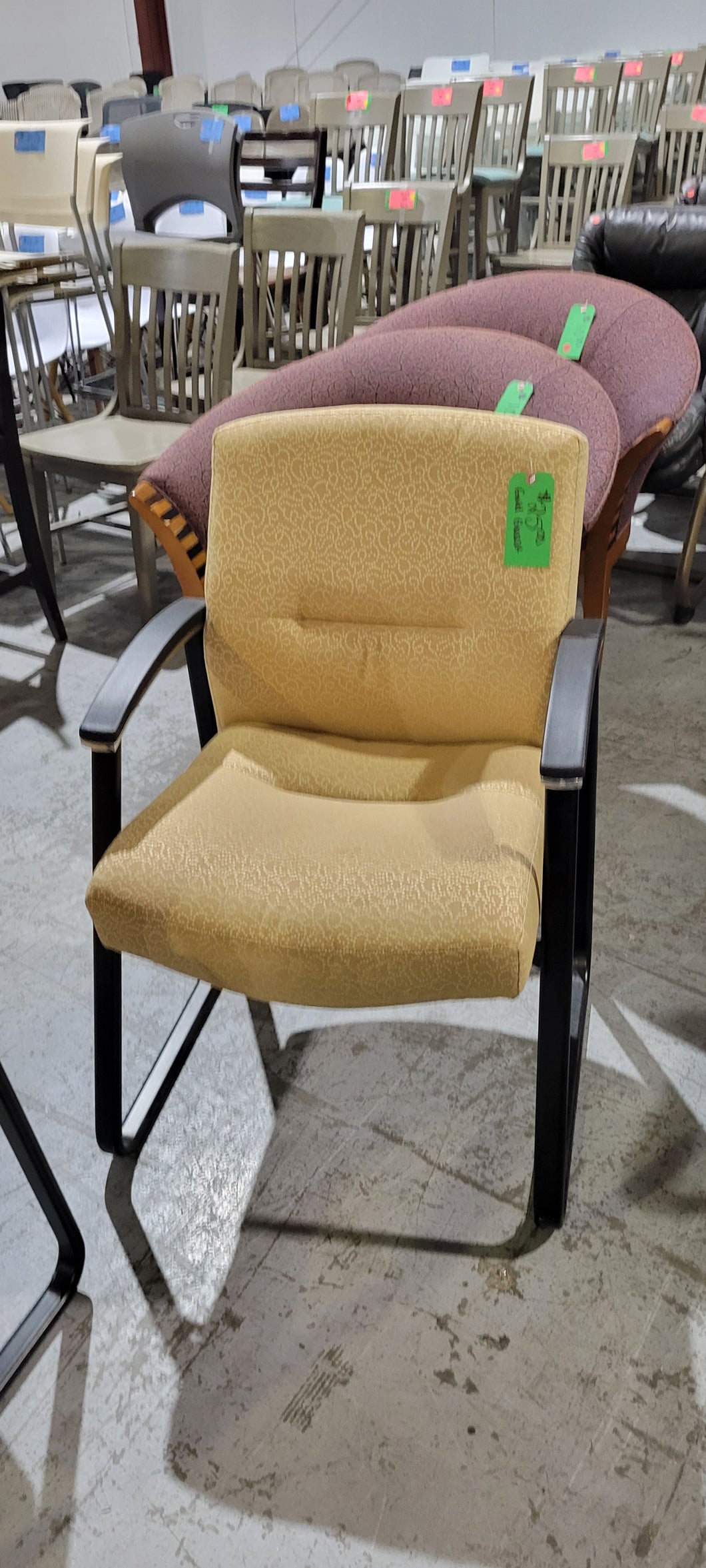 Gold Fabric Guest Chair