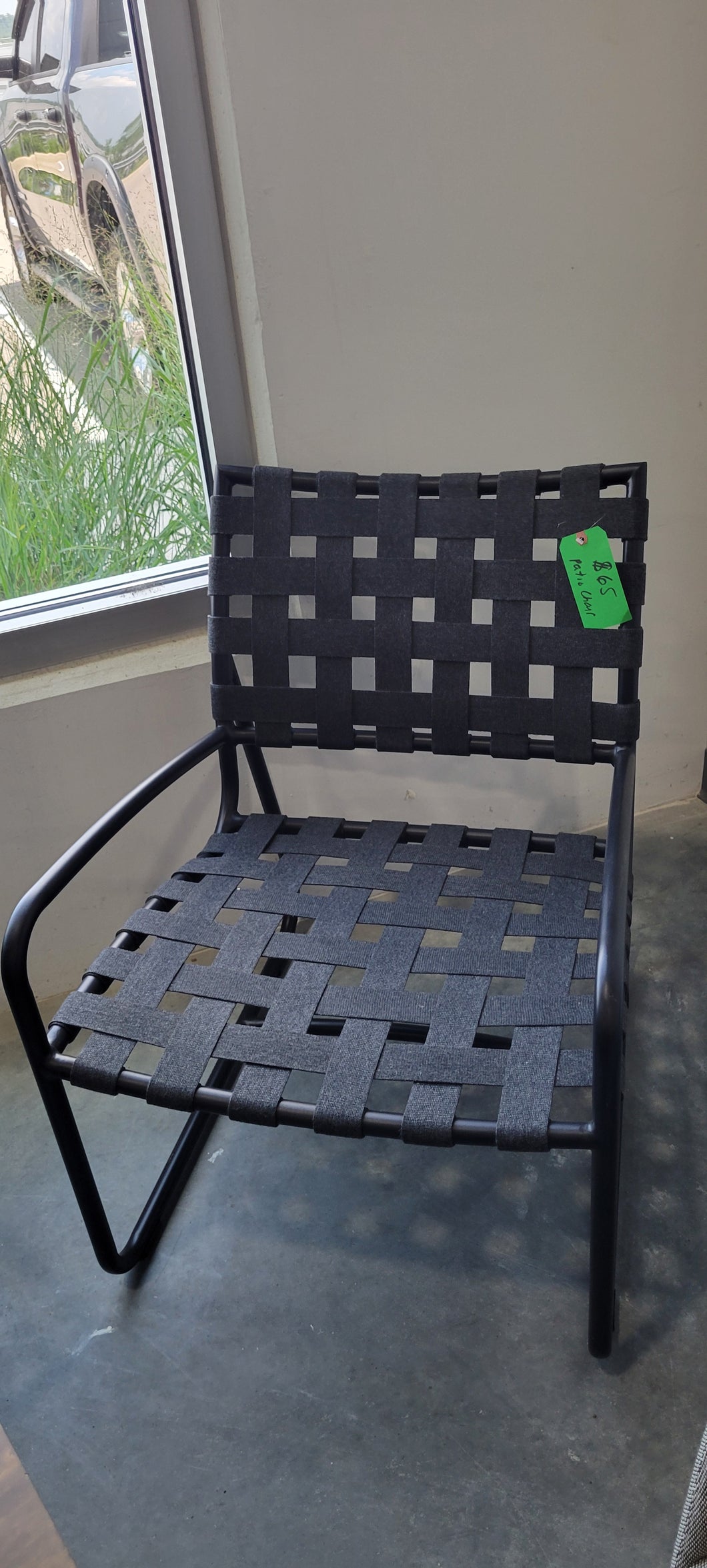 Gray Lattice Patio Chair
