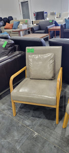 Grey and Maple Guest Chair