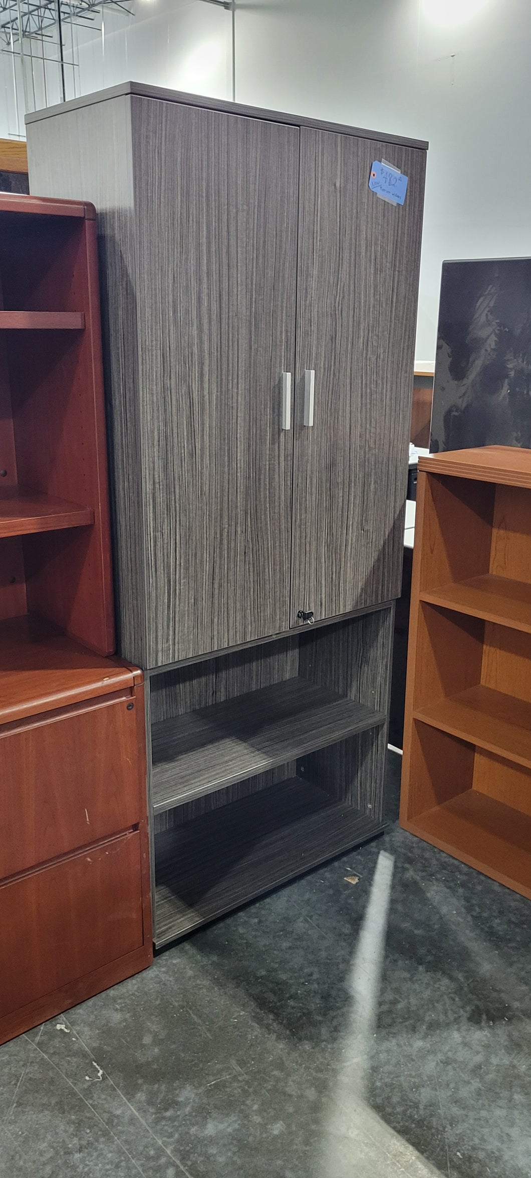 Newport Gray Bookcase