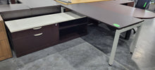 Load image into Gallery viewer, Espresso L-Shape Desk
