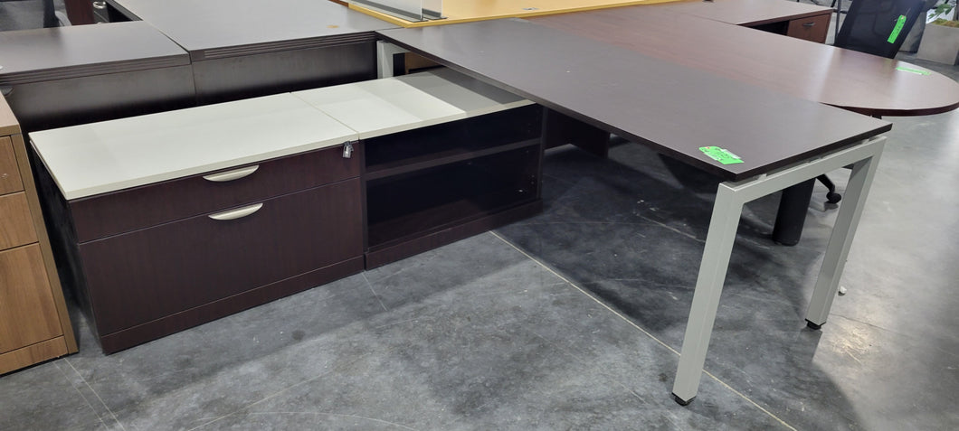 Espresso L-Shape Desk