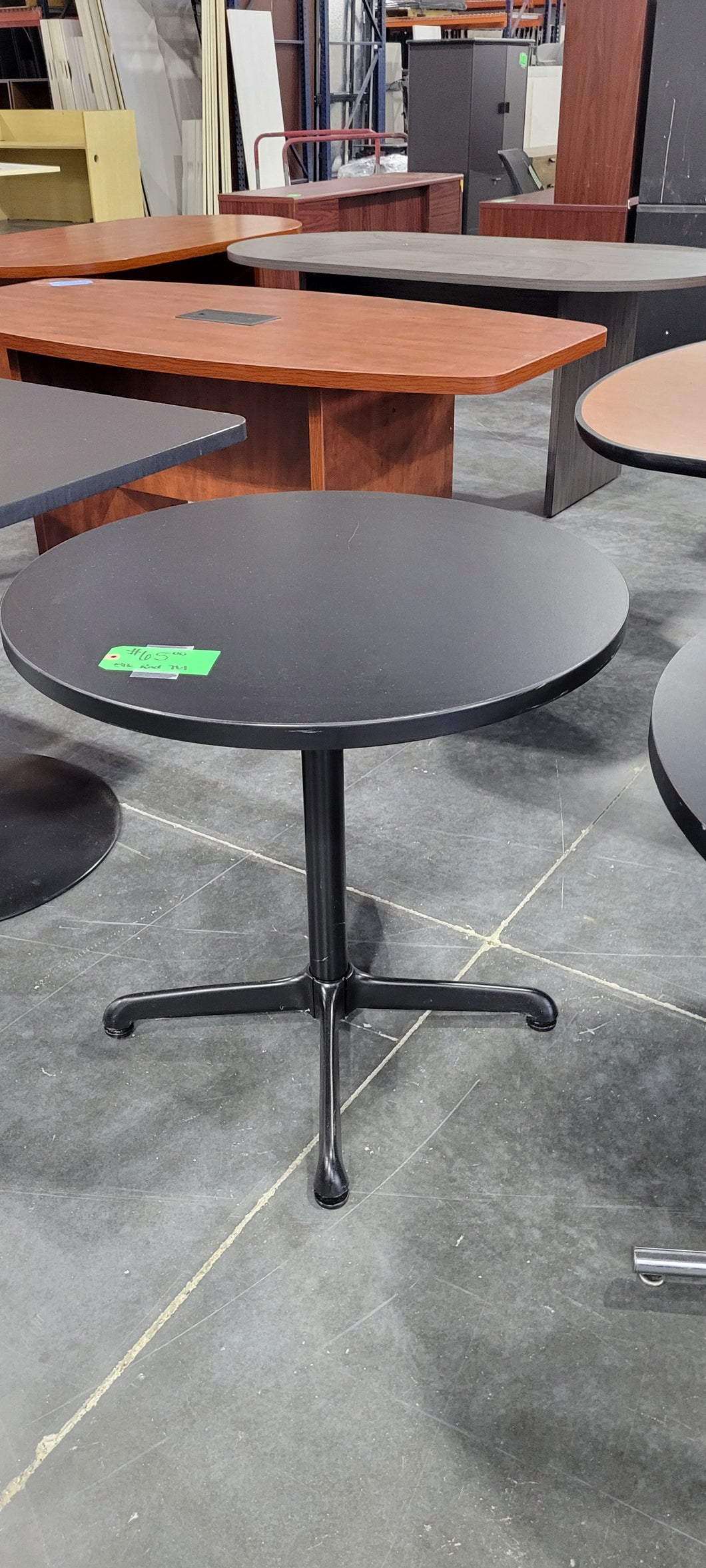 All Black Round Dining Table