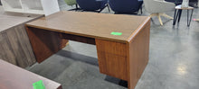 Load image into Gallery viewer, Oak Single Pedestal Straight Desk
