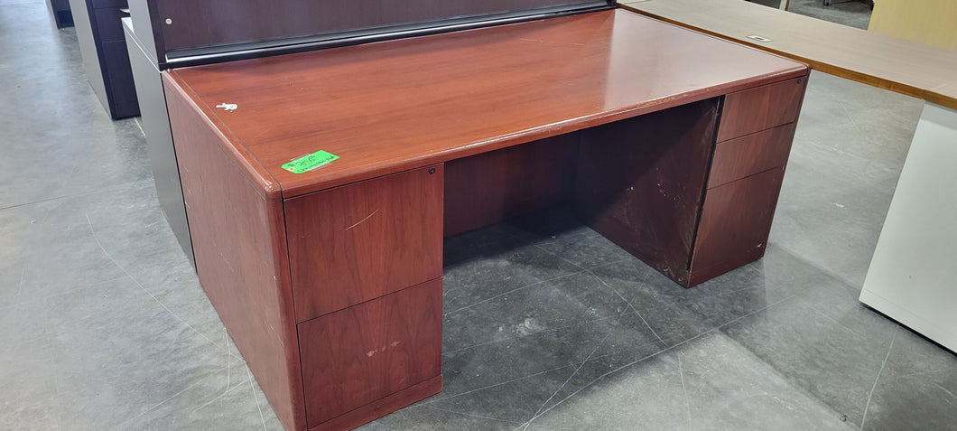 Cherry Double Pedestal Desk