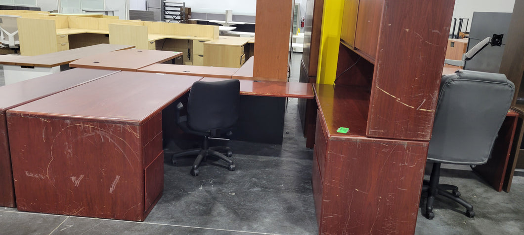 Cherry U-Shape Desk