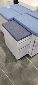 Blue and White Mobile File Pedestal