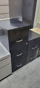 3-Drawer Black Vertical File Cabinet
