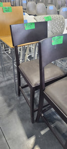 Walnut and Gray Dining Chairs