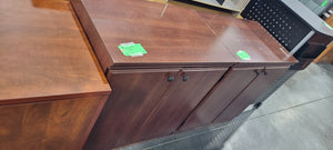Mahogany 2-Door Storage Cabinet, As-Is