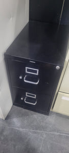 Black 2-Drawer Vertical File Cabinet