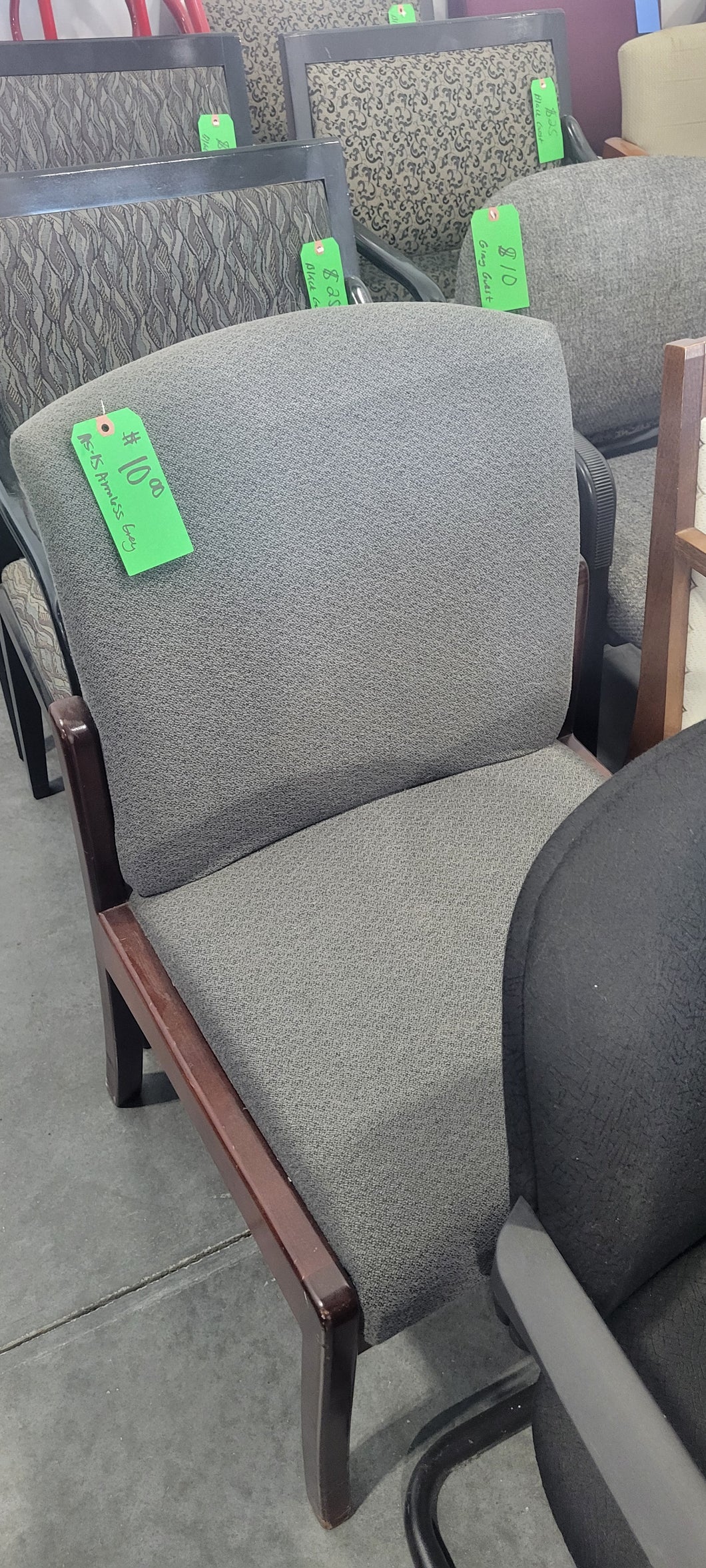 Gray Armless Guest Chair