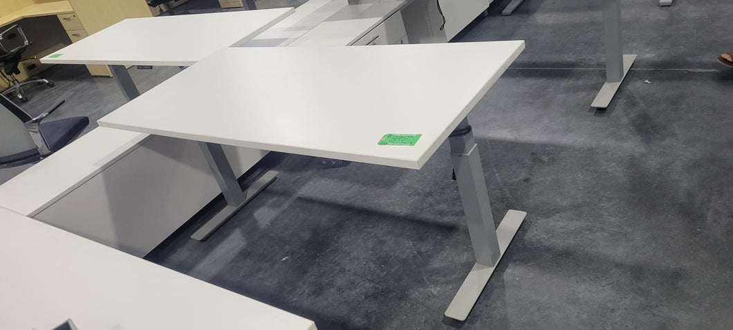 White Sit-Stand Desk