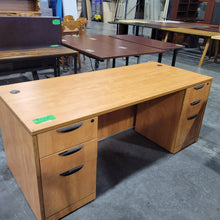 Load image into Gallery viewer, Honey Desk and Credenza Set
