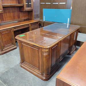 Traditional Executive Desk and Credenza
