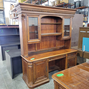 Traditional Executive Desk and Credenza