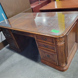 Traditional Executive Desk and Credenza