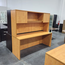 Load image into Gallery viewer, Honey Desk and Credenza Set
