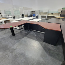 Load image into Gallery viewer, Mahogany L-Shape Desk
