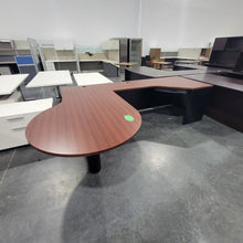 Load image into Gallery viewer, Mahogany L-Shape Desk
