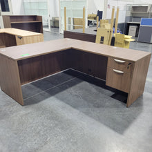 Load image into Gallery viewer, NEW 66 x 78 L-Shape Desk in Modern Walnut
