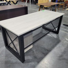 Load image into Gallery viewer, 30 x 72 Ryker Straight Desk in Dove Oak with Storage
