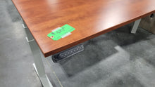 Load image into Gallery viewer, 6 x 6.5 Cherry L-Shape Sit-Stand Desk
